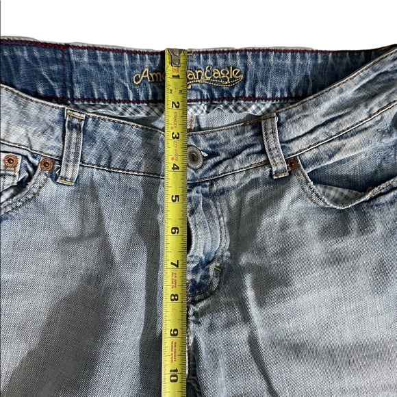 AMERICAN EAGLE faded/distressed jeans size 10 regular - Picture 4 of 6